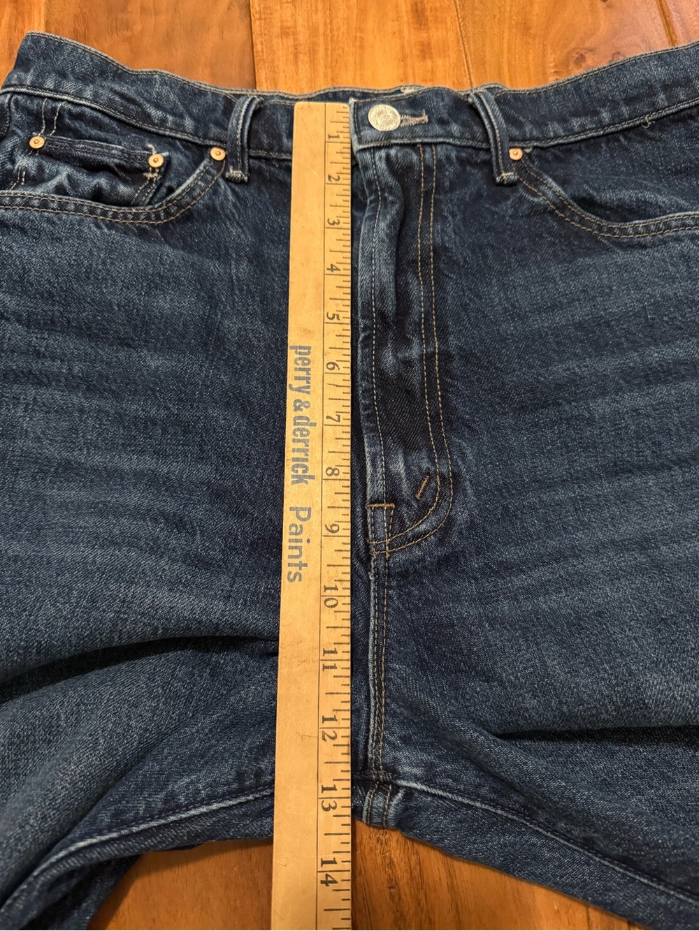 MOTHER Wide Leg Jeans in Medium Blue Denim - Picture 11 of 16